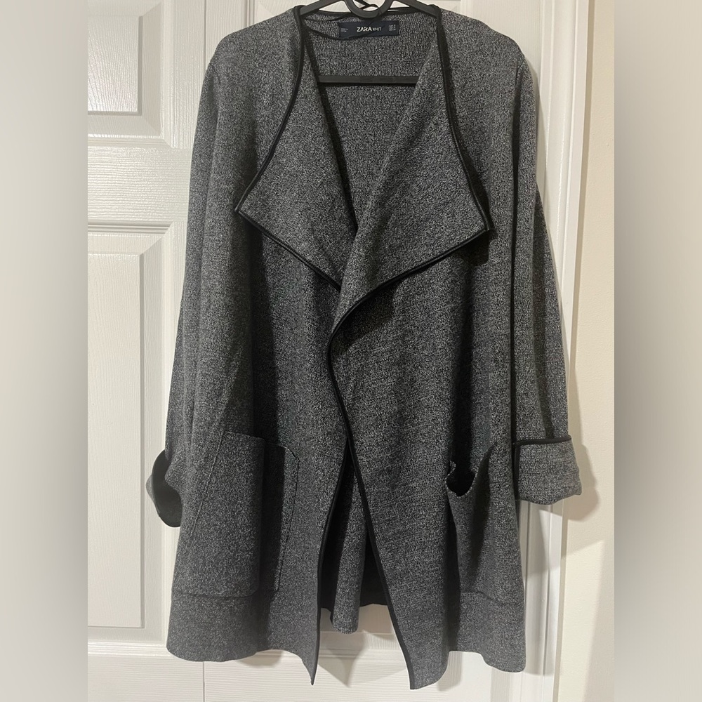 Zara Knit Grey Cardigan US Size Small